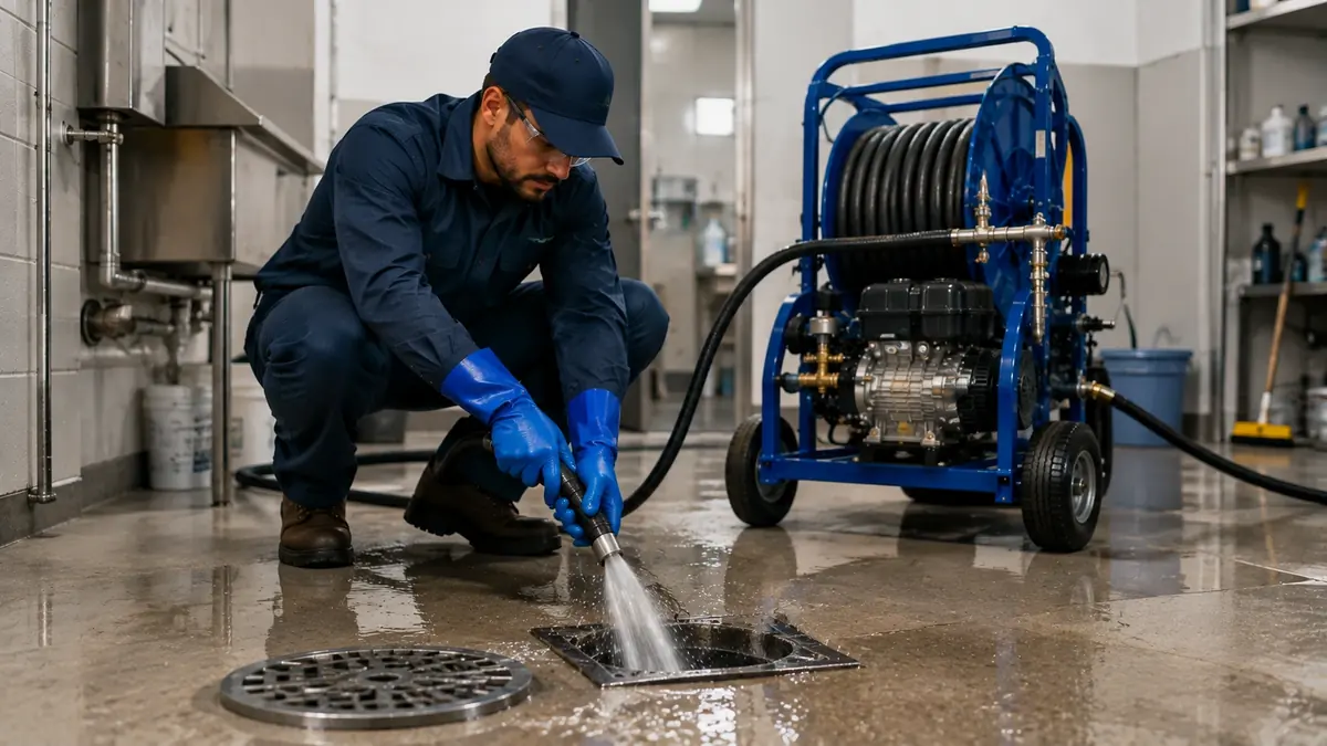 Floor Drain Hydro Jet Cleaning in Lakewood